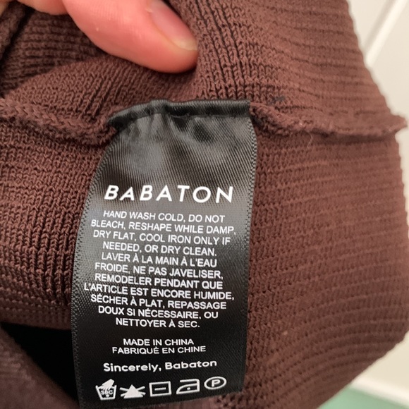 Babaton Aritzia Sculpt Knit Criss Cross Dress Brown Size Small - Picture 6 of 10